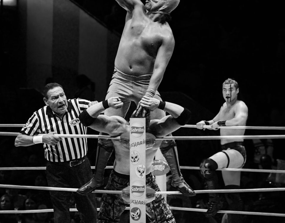 exciting lucha libre match in mexico city arena