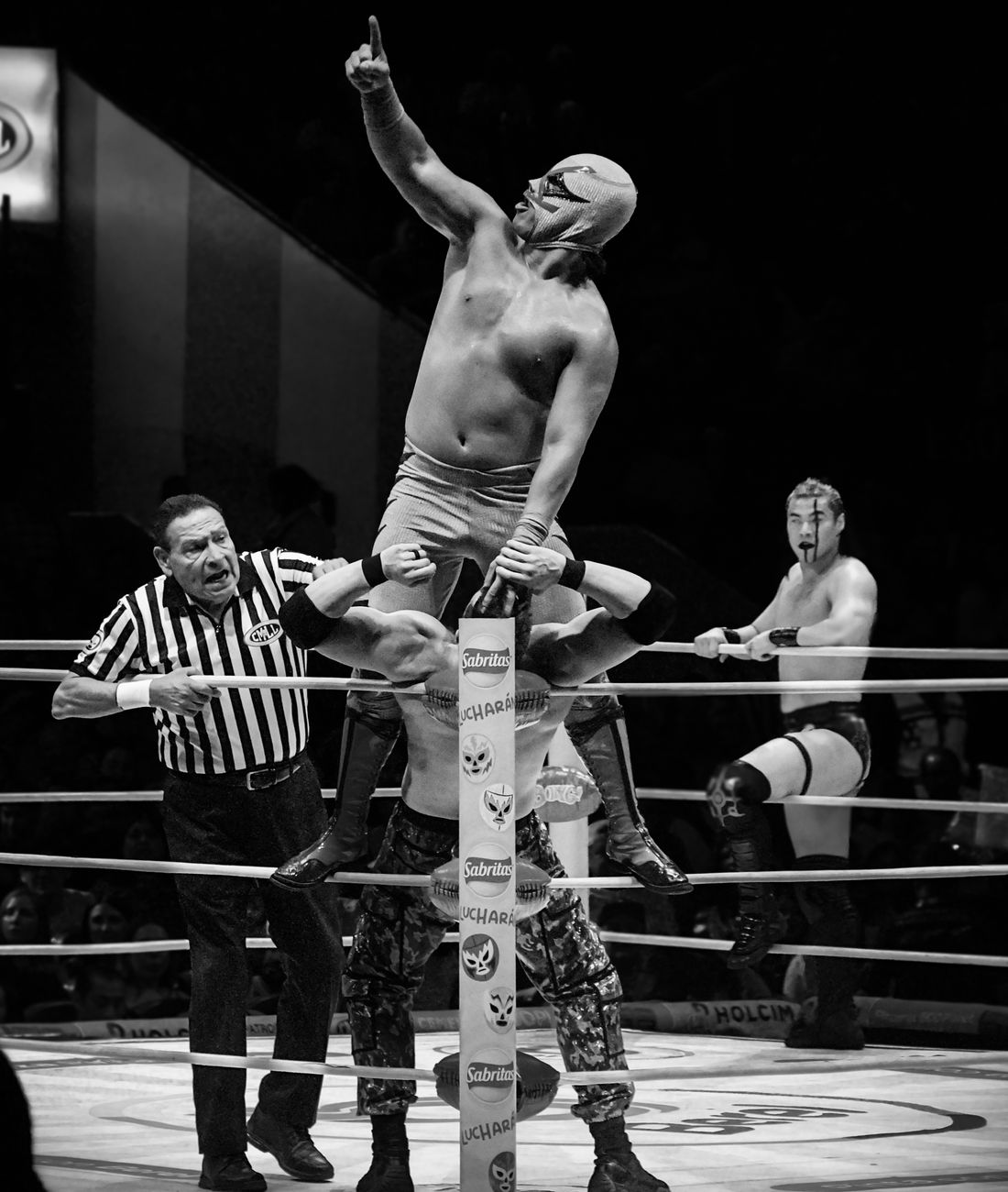 exciting lucha libre match in mexico city arena